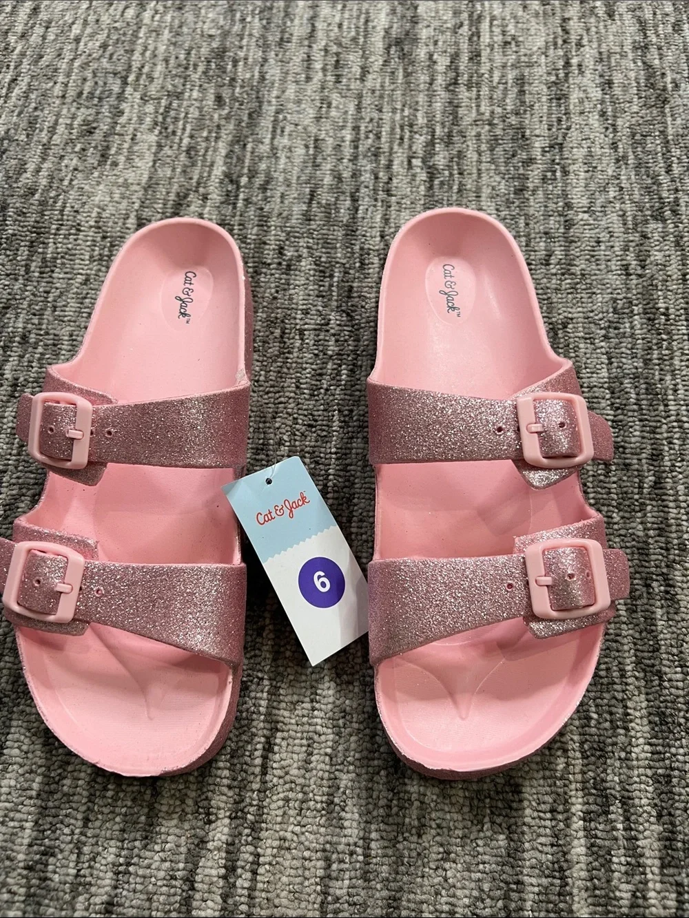 Cat & Jack Kids' Noa Blown EVA Footbed Sandals Size 6